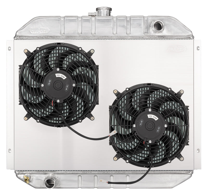 66-79 Ford Bronco Coyote Swap Aluminun Radiator and Dual 12 Inch Fan Kit