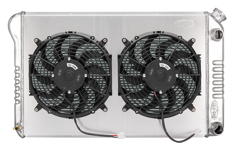 78-88 GM G-Body Aluminum Radiator and 12 Inch Dual Fan Kit AT LS Swap