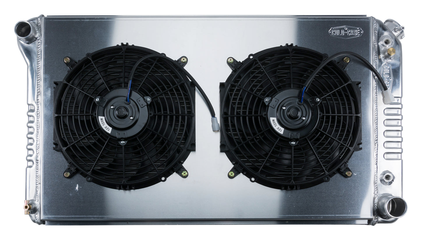 77-87 Chevy/GMC Pickup Truck Aluminum Radiator And 12 Inch Dual Fan Kit