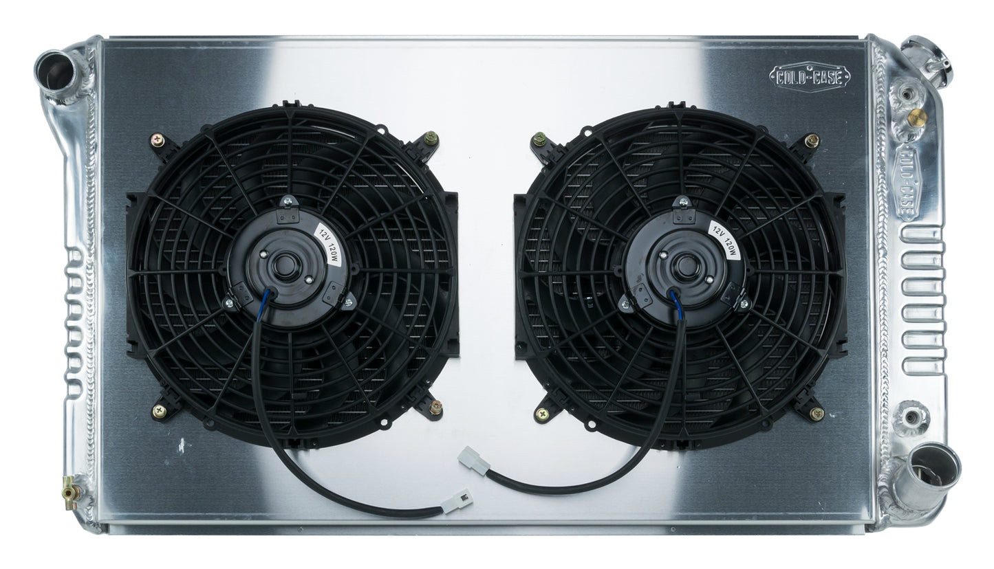 67-76 Chevy GMC Pickup Truck Aluminum Radiator And 12 Inch Fan Kit AT