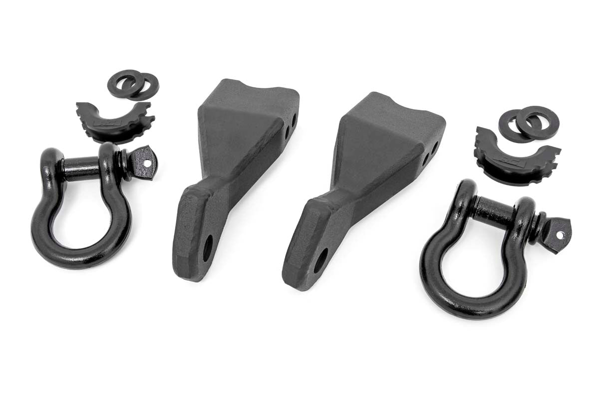 Fits Chevy Silverado 1500 2&4WD (2019-2024) Tow Hook Brackets D-Ring Combo RS155