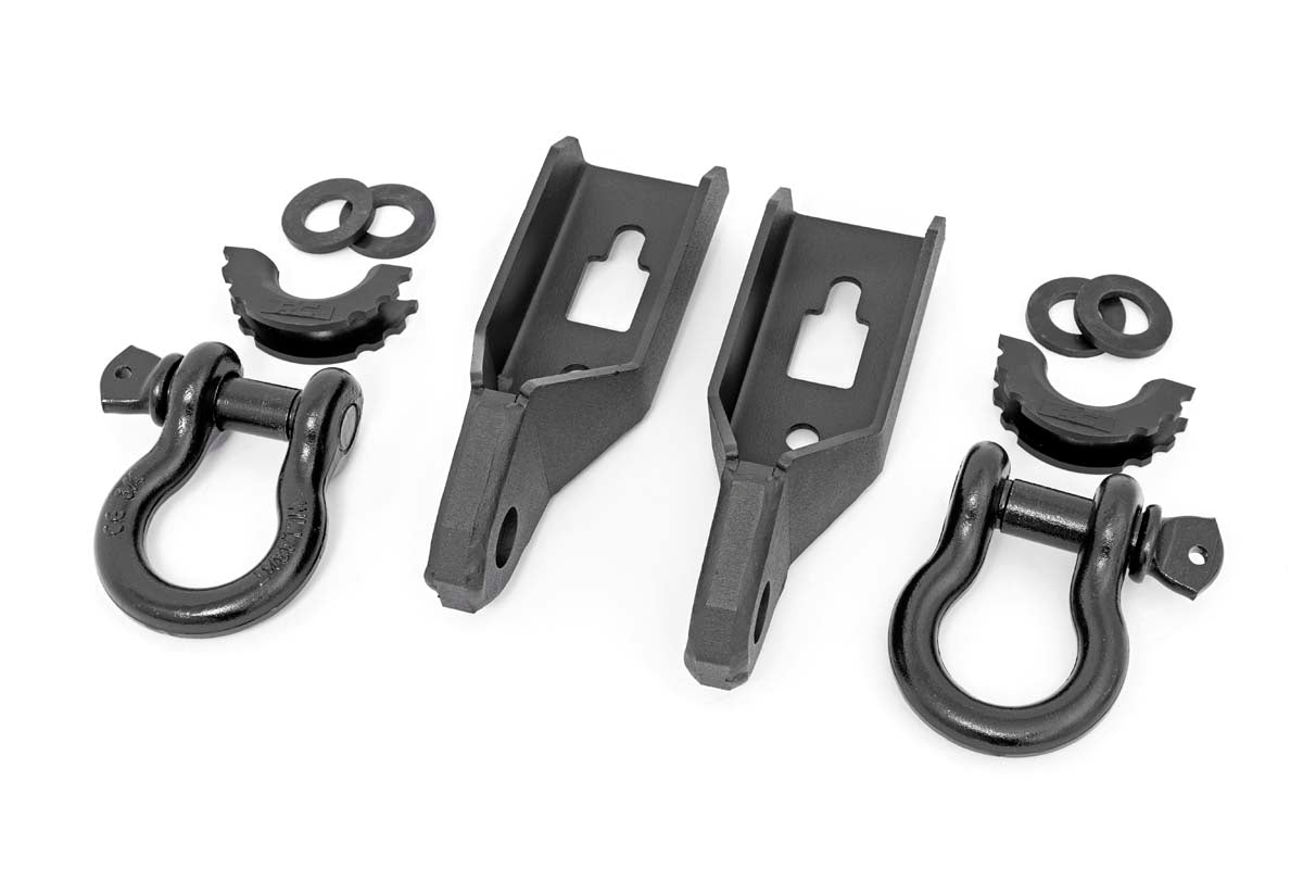 Fits Ford F-150 2WD/4WD (2009-2020) Tow Hook Brackets; D-Ring Combo; RS158