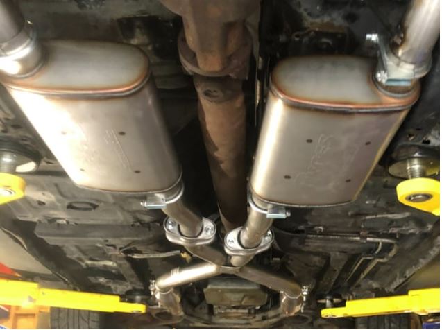 1998-2004 Mustang V6 Dual Turndown Tips With Catalytic Converters Exhaust Kit