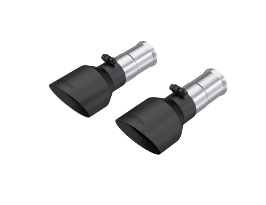 2025 Ram 1500 Tip Set, 5in OD Dual Wall Angle Cut, BLK. T5204BLK
