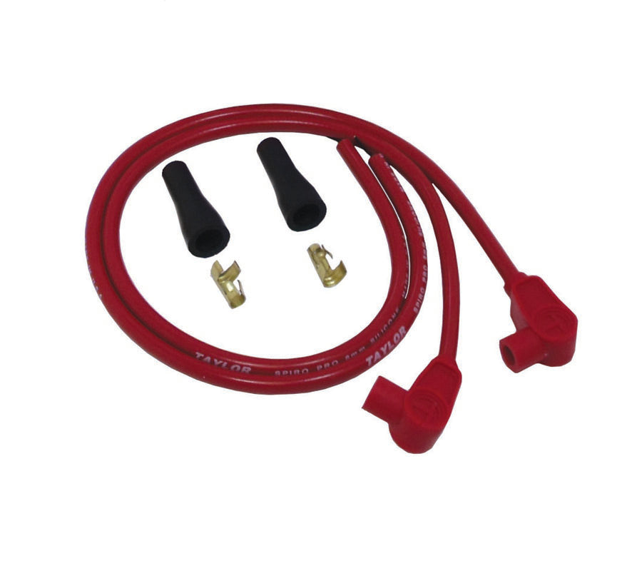 Spark Plug Wire Set Universal 8mm Silicone Spiro Pro 90? 350 ohm/ft Red 10251