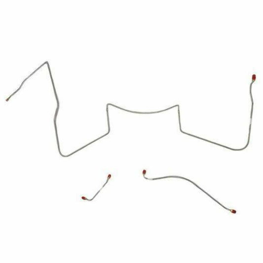 1964-65 Pontiac Lemans Front Brake Line Kit Power Drum Brakes Steel - AKT6402OM