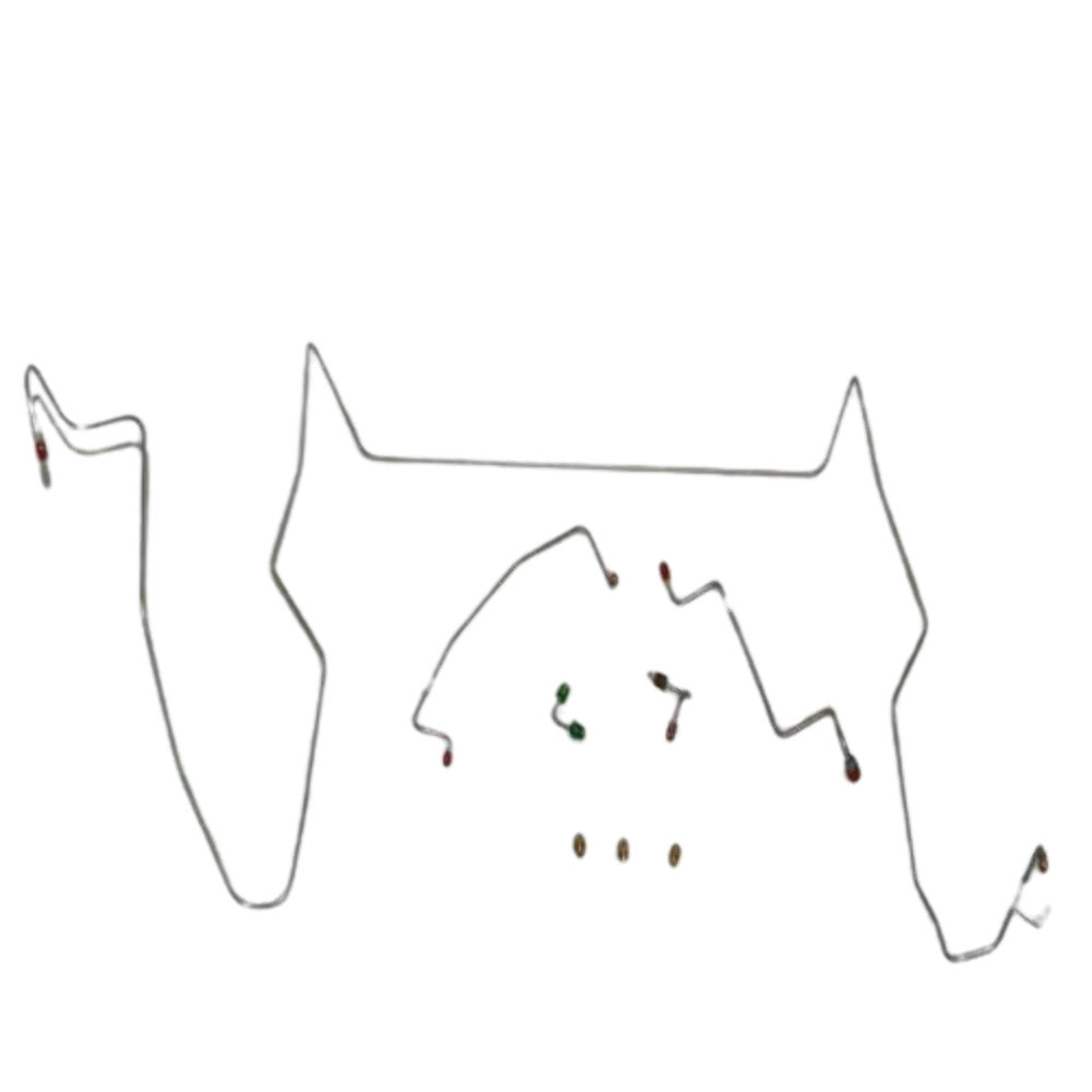 1964-1967 Pontiac LeMans Front Brake Line Kit Manual Disk Brakes - AKT6417SS