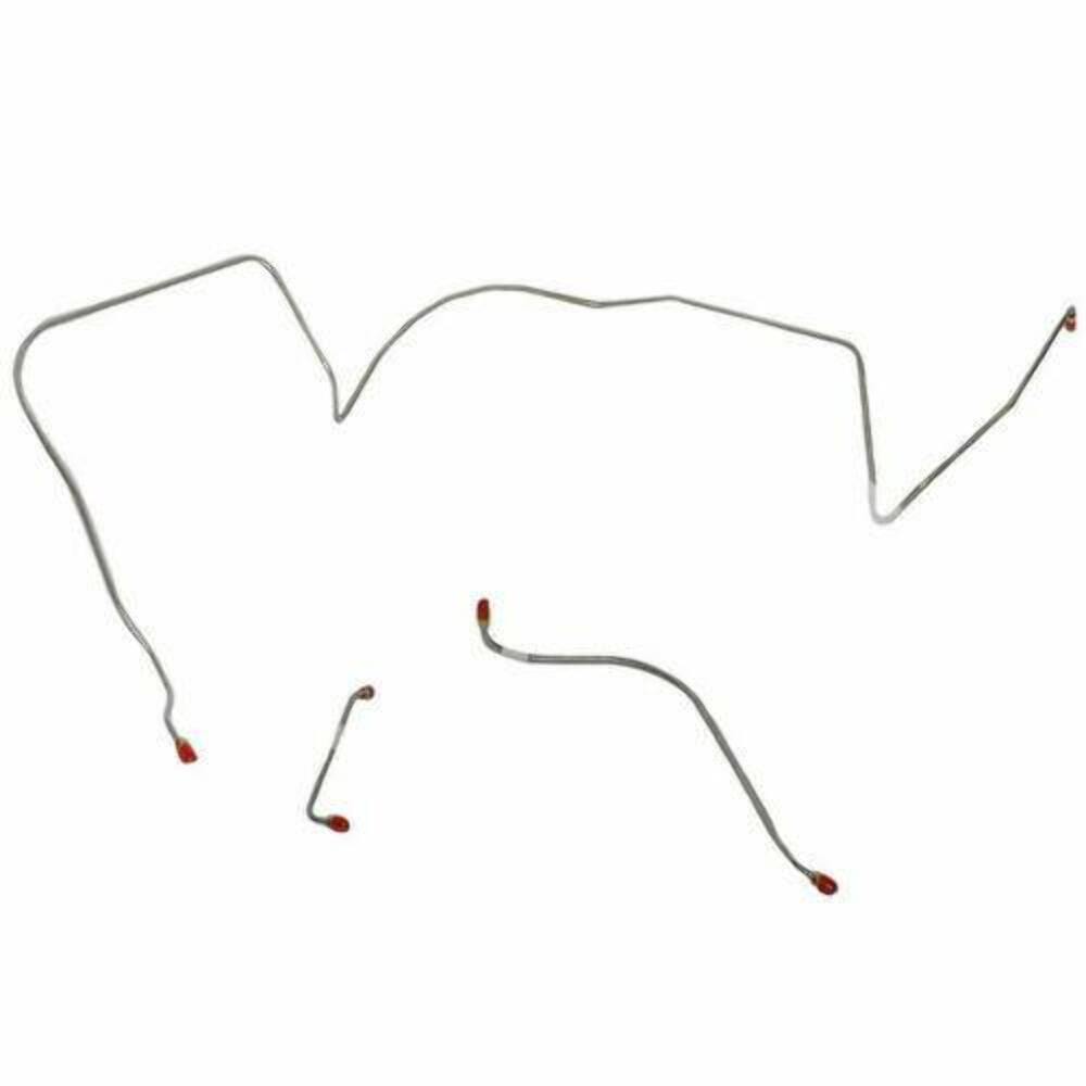 1966 Pontiac LeMans Front Brake Line Kit Power Drum Brakes Steel - AKT6602OM