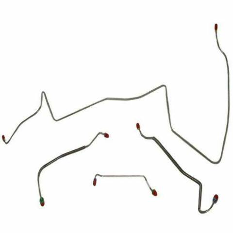 1967 Pontiac LeMans Front Brake Line Kit Manual Drum Brakes Steel - AKT6701OM