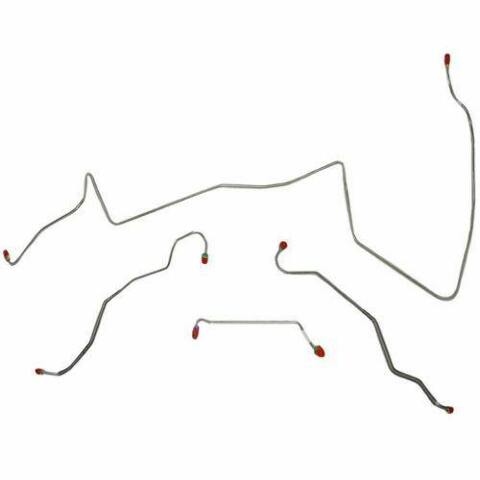 1967 Pontiac LeMans Front Brake Line Kit Power Drum Brakes Stainless - AKT6702SS