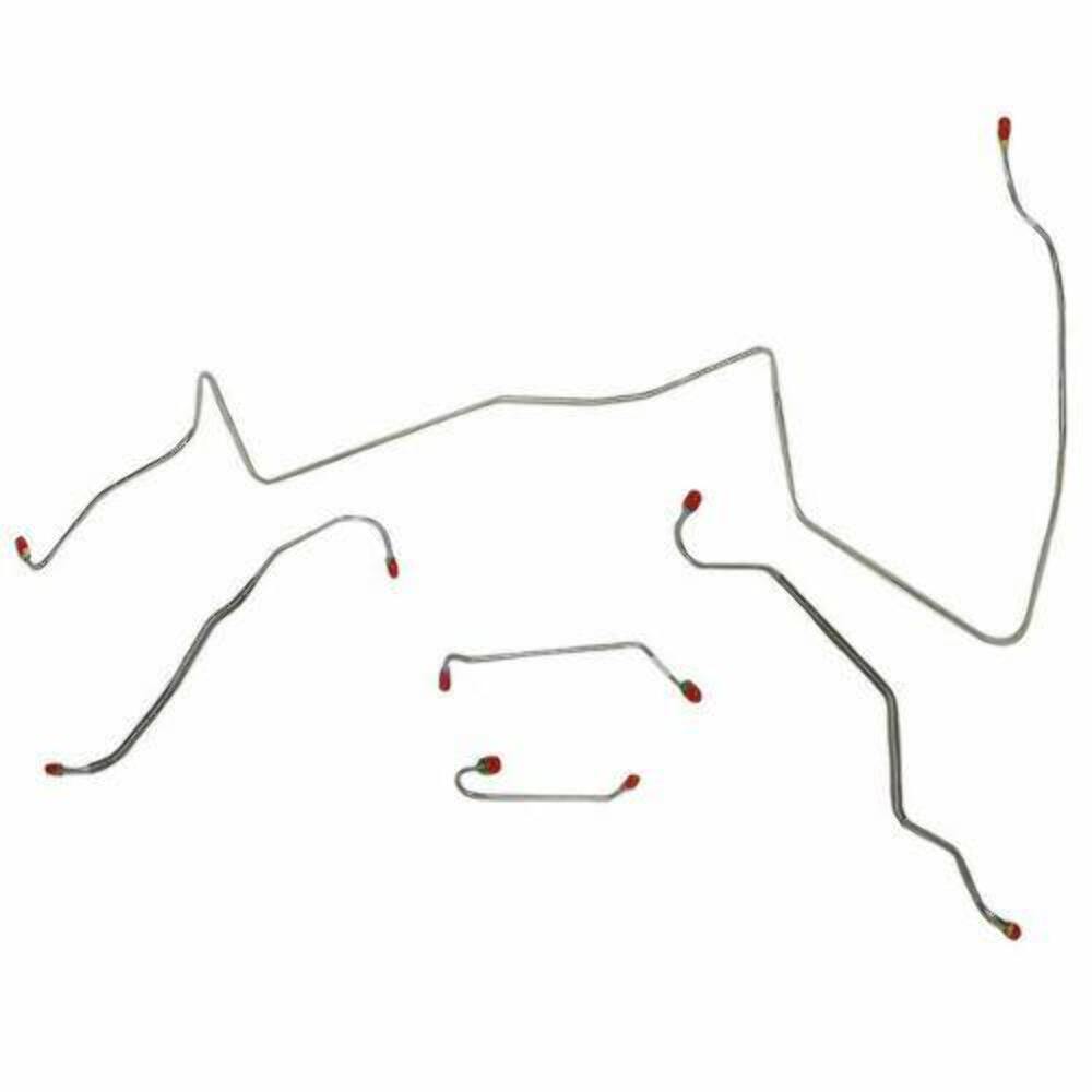 1967 Pontiac LeMans Front Brake Line Kit Power Drum Brakes Stainless - AKT6703SS - Front Lines Car Part People