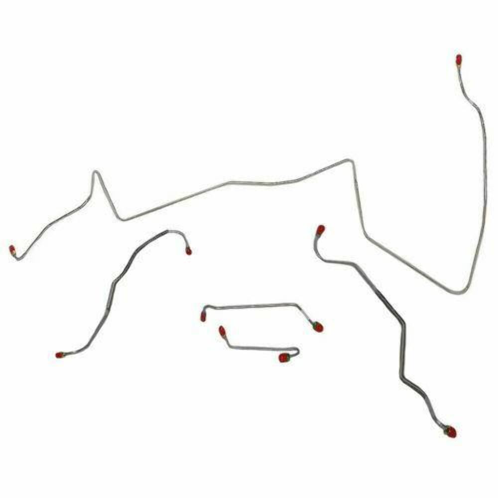 1967 Pontiac LeMans Front Brake Line Kit Power Disc Brakes Stainless - AKT6704SS