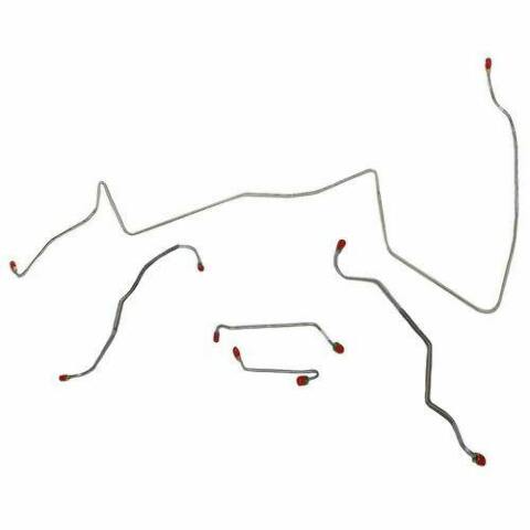 1967 Pontiac LeMans Front Brake Line Kit Power Disc Brakes Stainless - AKT6704SS