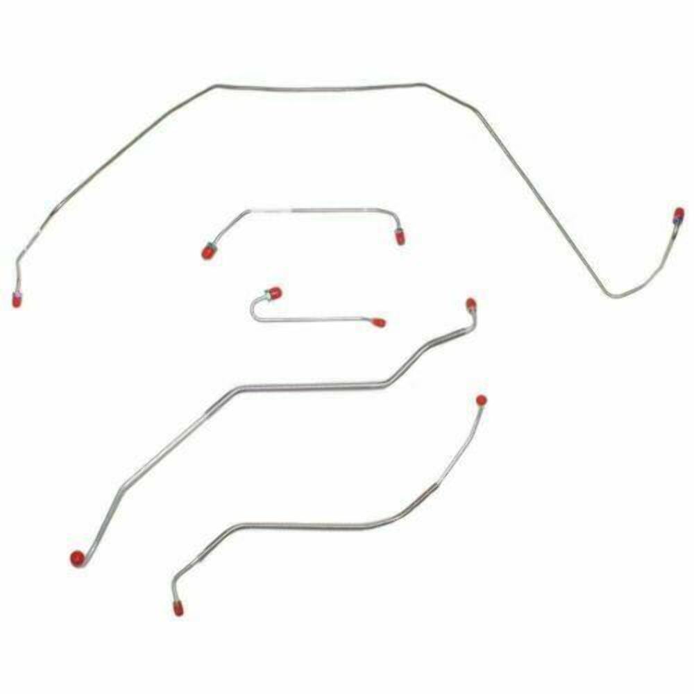 1967 Buick Skylark Front Brake Line Kit Power Disc Brakes Stainless - AKT6724SS - Front Lines Car Part People