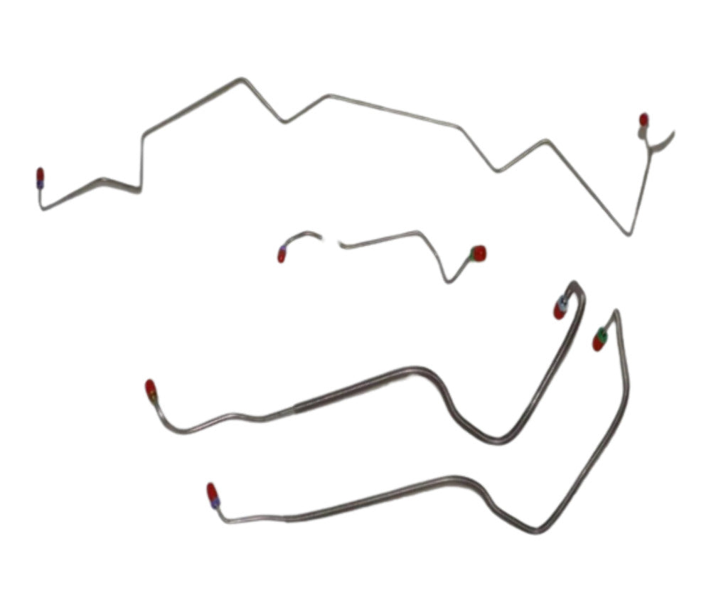 1968 Pontiac LeMans Front Brake Line Kit Power Drum Brakes Stainless - AKT6802SS