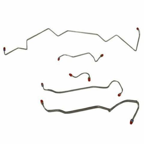1968 Pontiac LeMans Front Brake Line Kit Manual Disc Brakes Steel - AKT6804OM