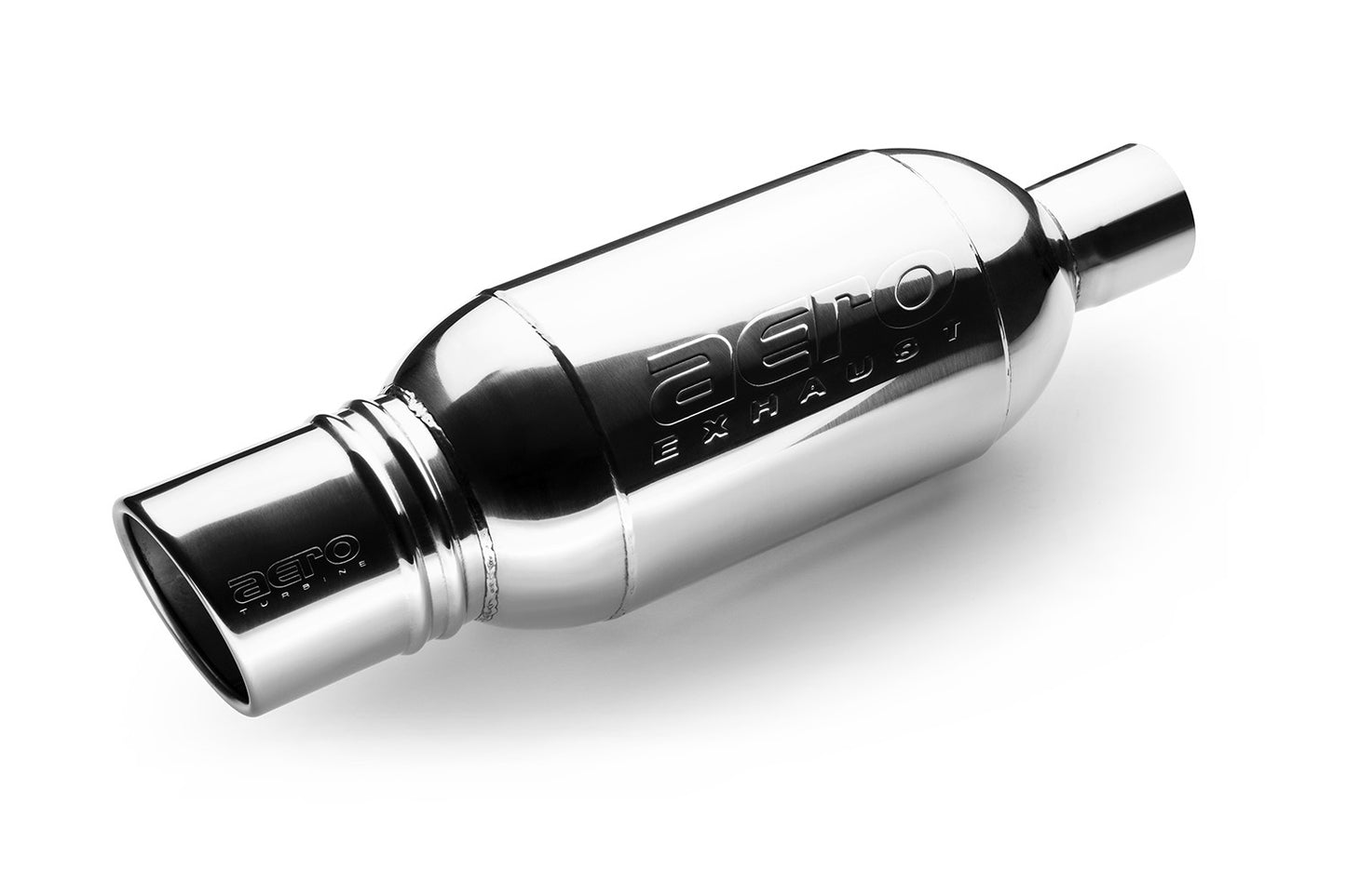 AERO Turbine Performance Muffler Polished 304 Grade Stainless w/Tip-AT2540i-JHPR
