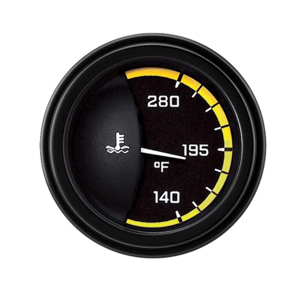 AutoCross Yellow 2 1/8" Water Temp AX26YBLF