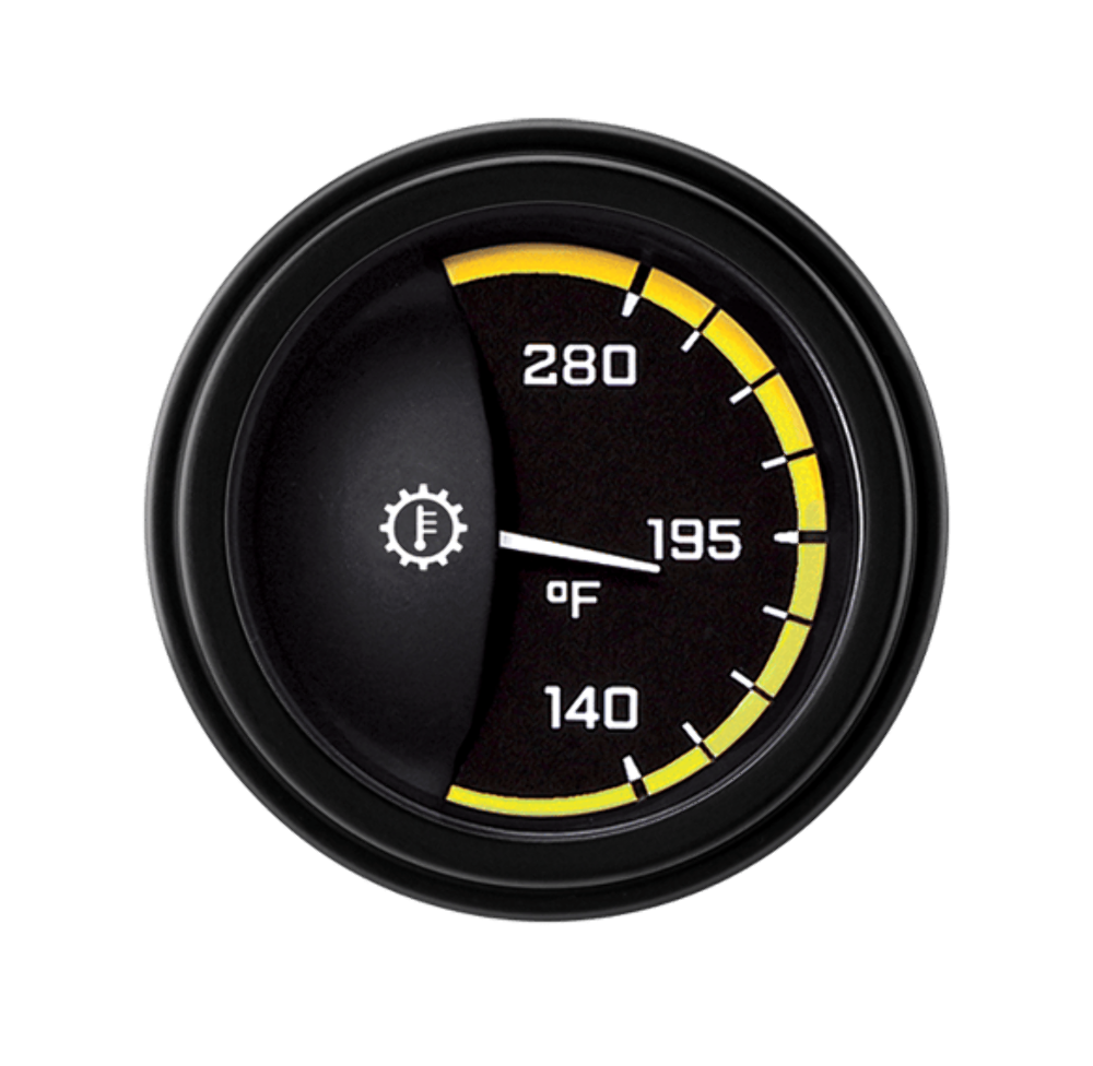 AutoCross Yellow 2 1/8" Transmission Temp AX27YBLF