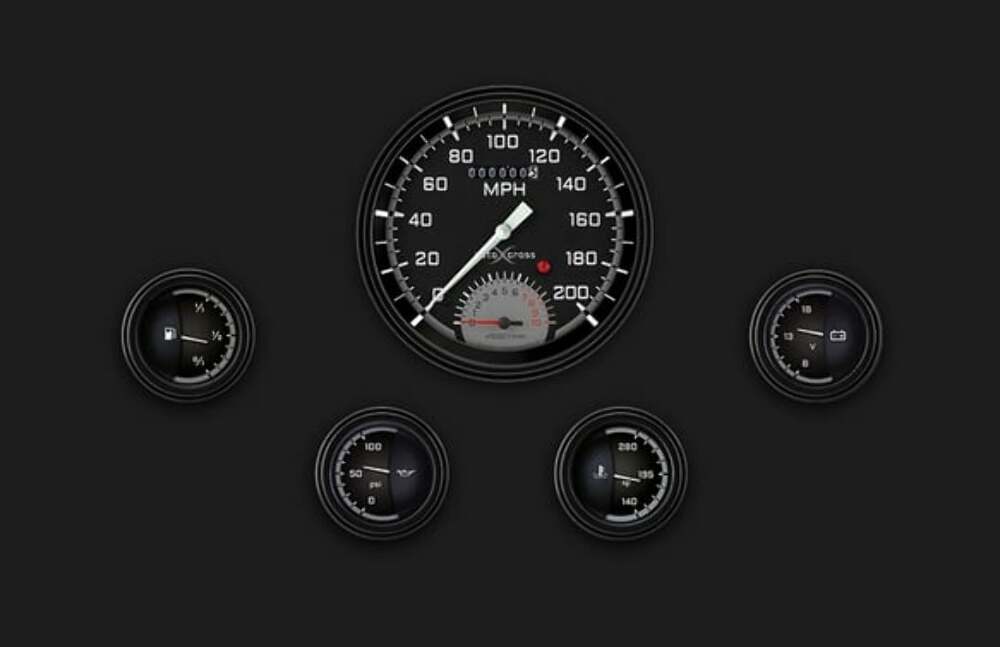 Auto Cross Gray 4 5/8" Speedtachular AX65GBLF