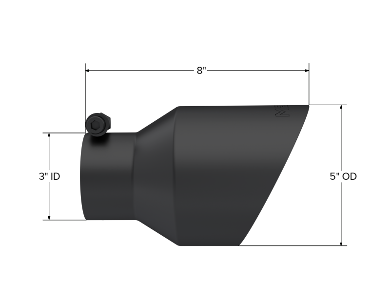 2019-2024 Ram 1500 Big Horn 5" OD Dual Wall Angle Cut Exhaust Tips-T5199