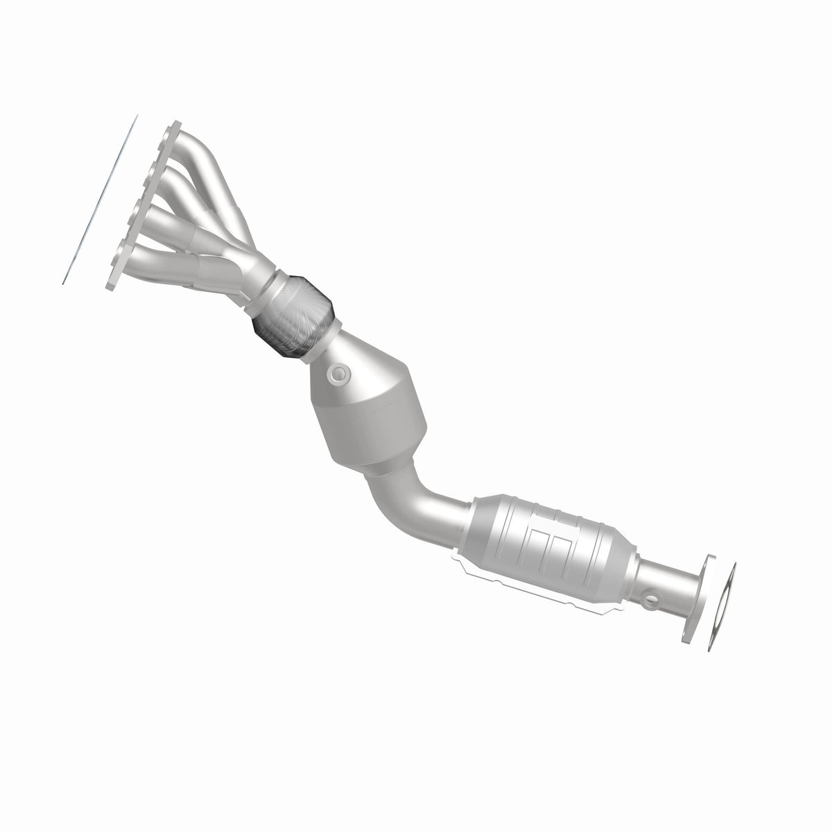 Catalytic Converter with Integrated Exhaust Manifold for HM Grade Federal / EPA Compliant Direct-Fit Manifold Catalytic