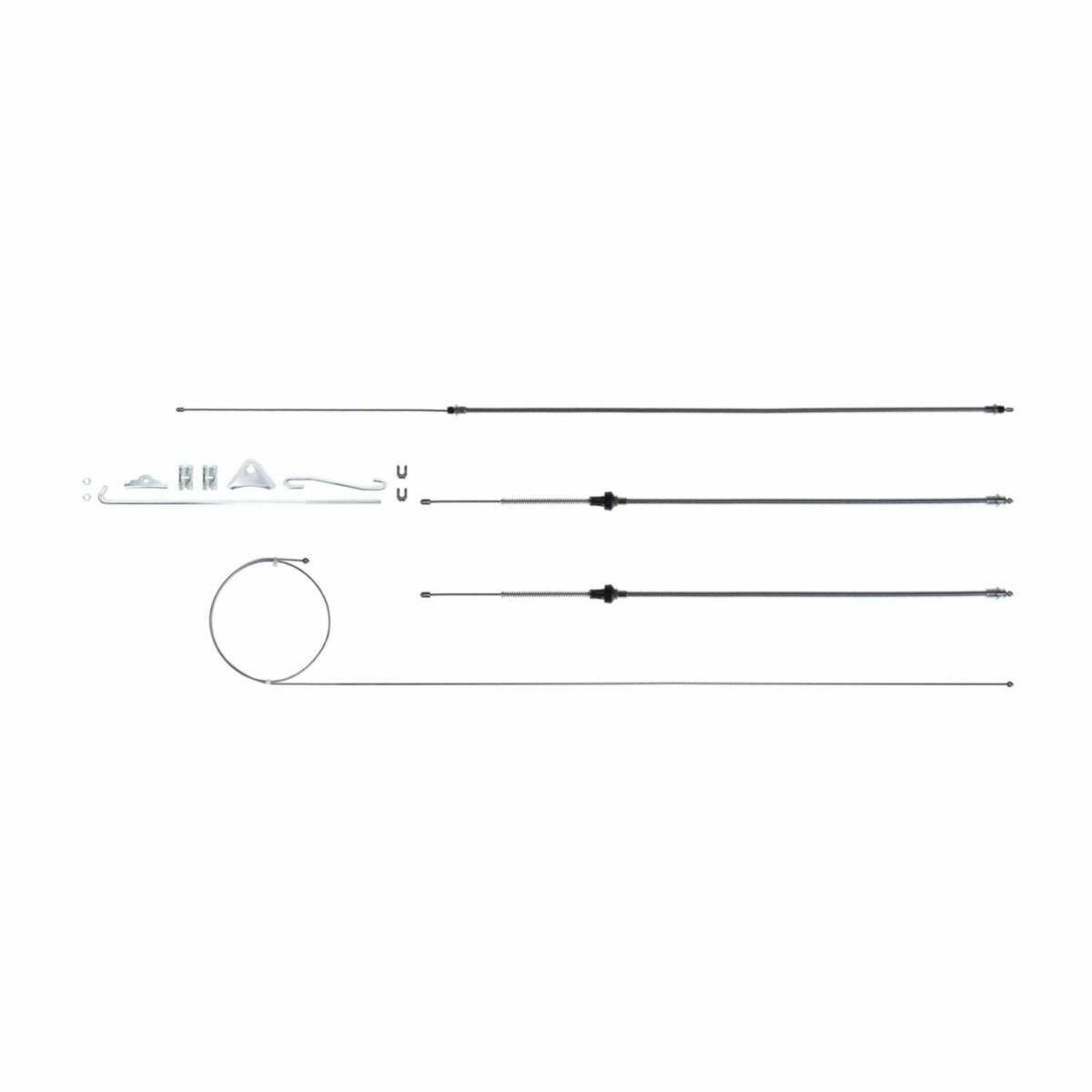 70-74 Dodge Challenger Parking Brake Cable Kit; Fine Lines BCE02 - Brake Line and Hose Kit Car Part People