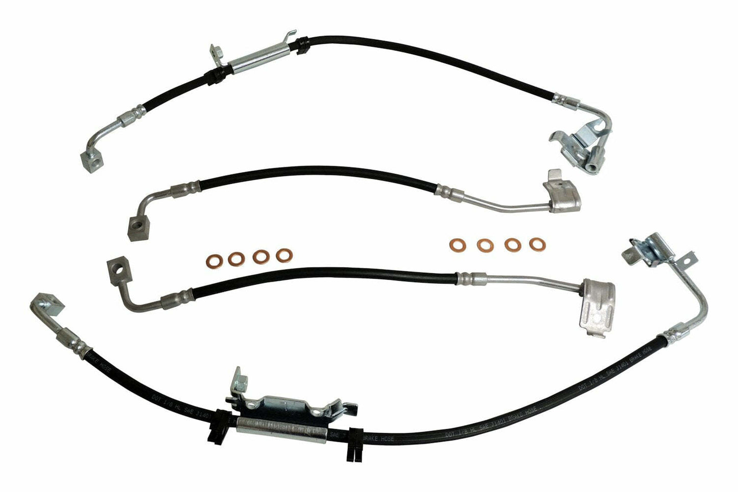 Crown Automotive - Steel Black Brake Hose Kit - BHK2