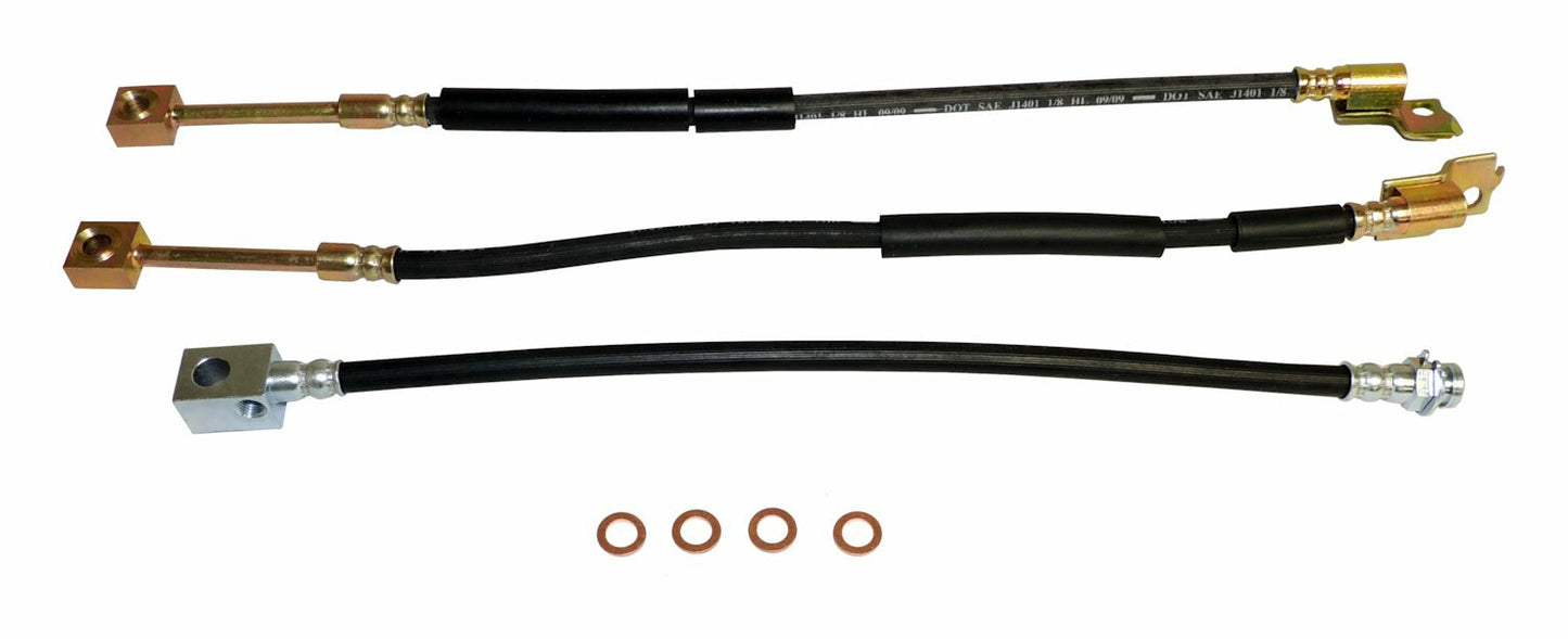 Crown Automotive - Steel Black Brake Hose Kit - BHK4