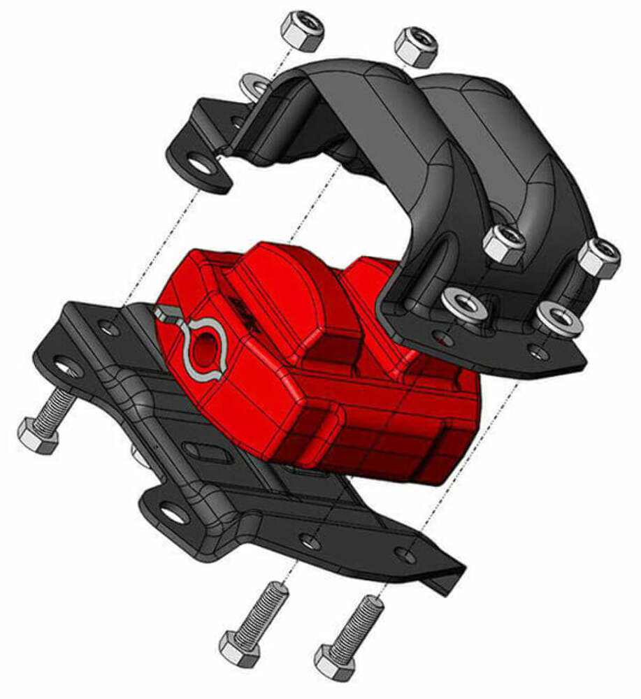 Fits 2006 Jeep Wrangler; Heavy Duty Hemi Clamshell Engine Mounts - BHS514