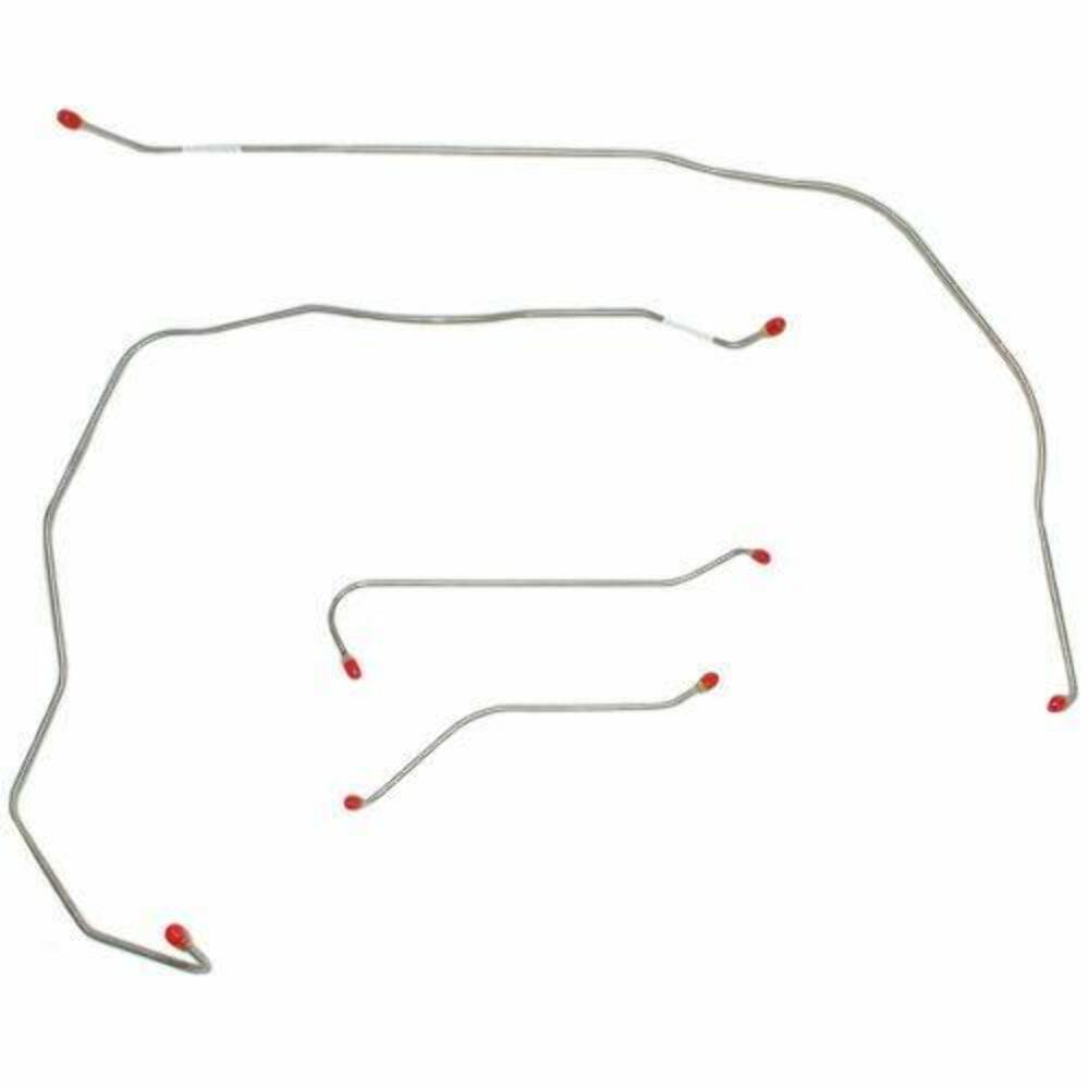 1955 Chevrolet Bel Air Front Brake Line Kit Standard Brakes Stainless BKT5501SS - Front Lines Car Part People