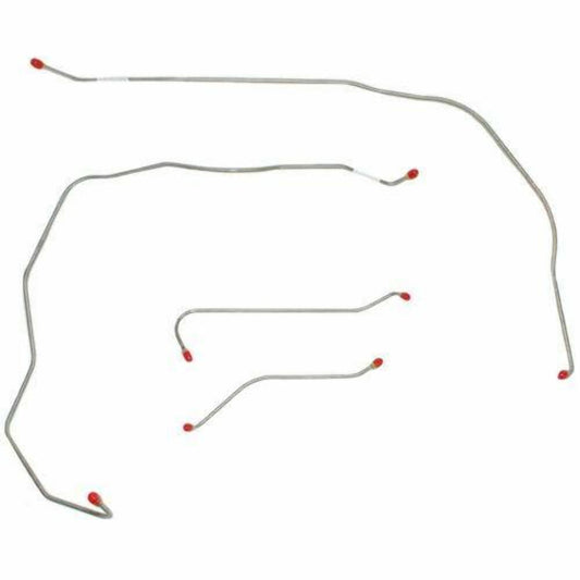 1955 Chevrolet Bel Air Front Brake Line Kit Standard Brakes Stainless BKT5501SS - Front Lines Car Part People