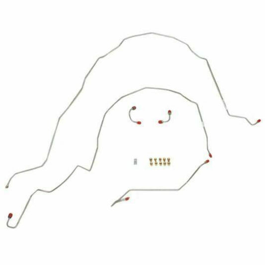 1955-57 Chevrolet Bel Air Front Brake Line Kit Manual Disc Brakes - BKT5511SS - Front Lines Car Part People