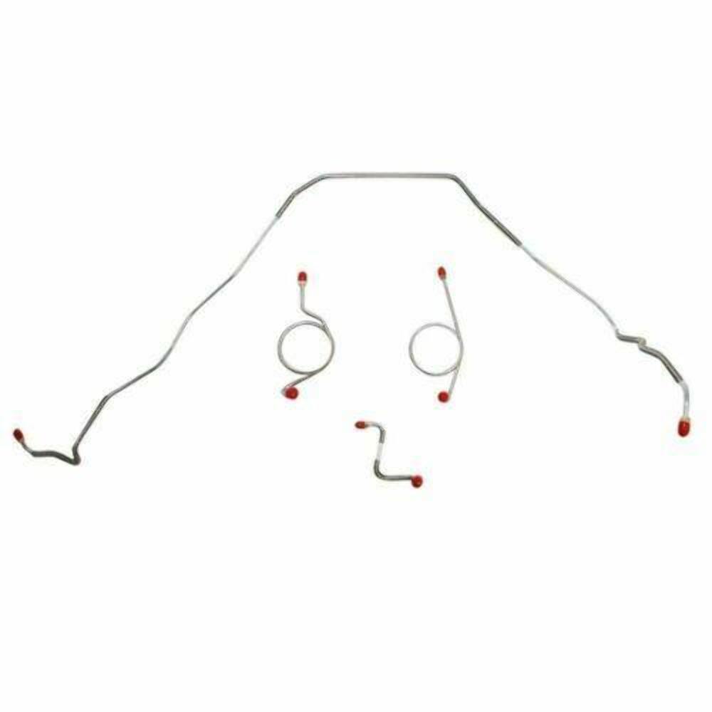 1967-68 Chevrolet Bel Air Front Brake Line Kit Power Drum Brakes - BKT6702SS - Front Lines Car Part People