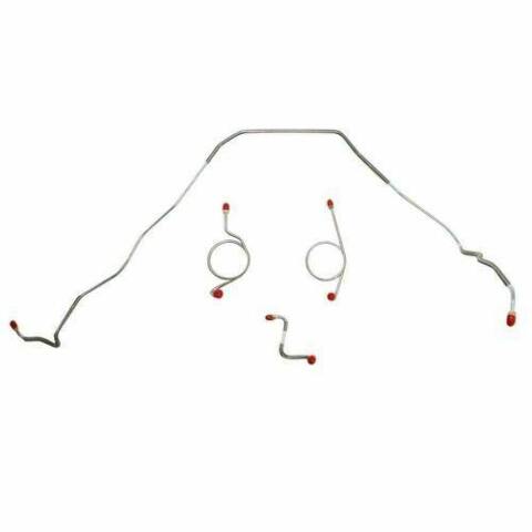 1967-68 Chevrolet Bel Air Front Brake Line Kit Power Drum Brakes - BKT6702SS