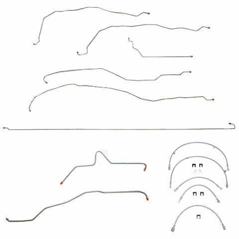 For Chevy Silverado 2500 HD 2001-07 Complete BrakeLine & Hose V8 ExtCab-BLH1-CPP