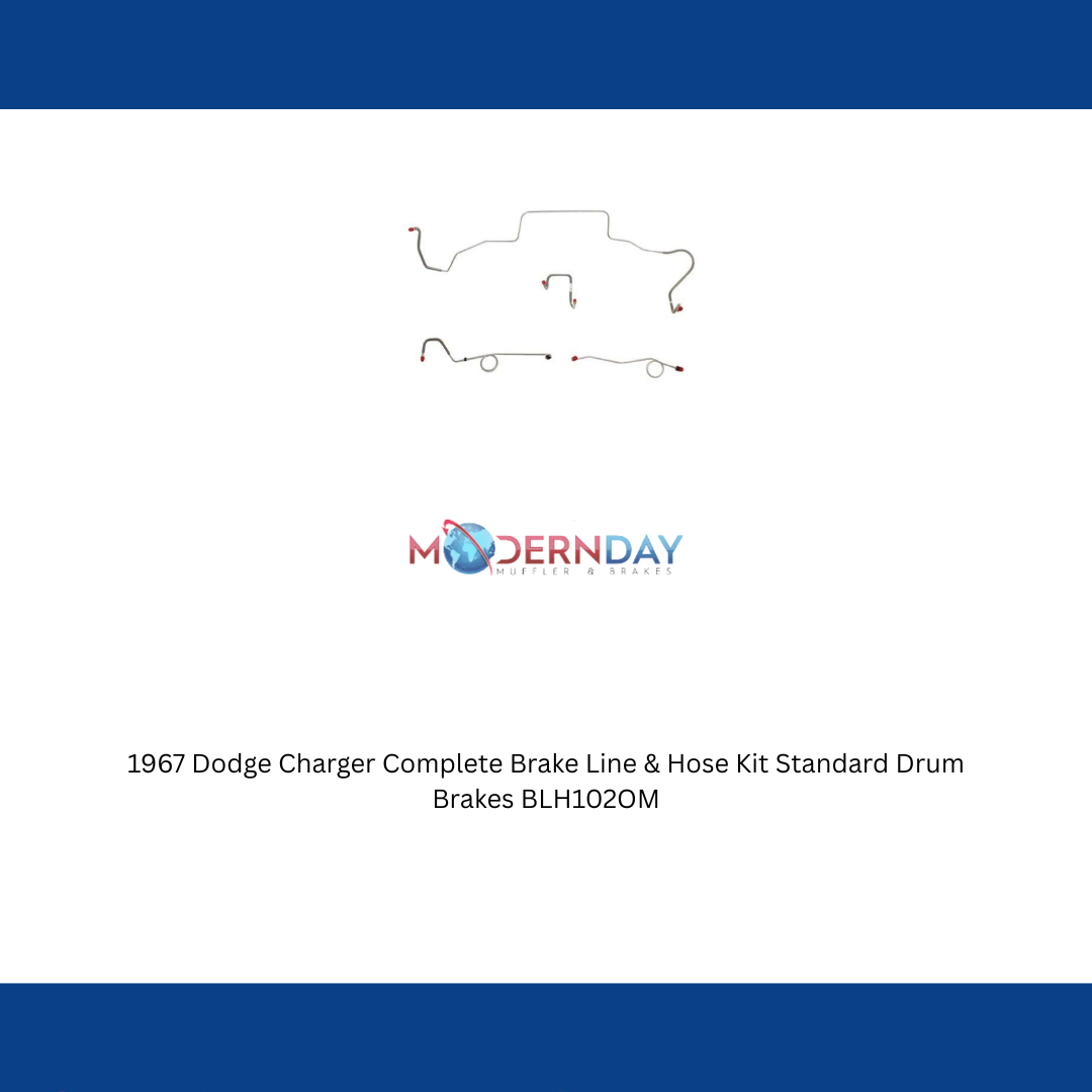 1967 Dodge Charger Complete Brake Line and Hose Kit Standard Drum Brakes BLH102OM