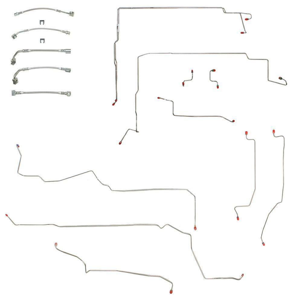 94-95 Mustang GT Brake Line & Hose Kit AWABS - Brake Line and Hose Kit Car Part People