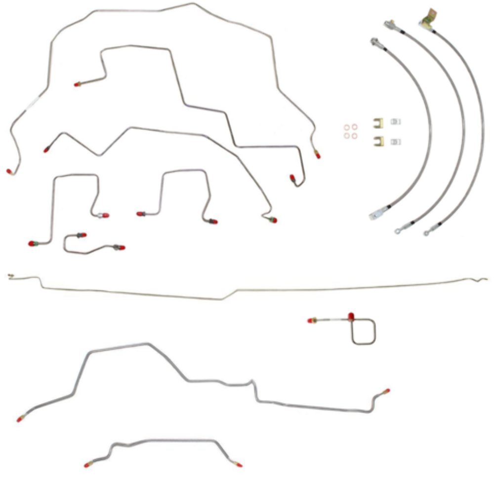 98-01 Dodge Ram 2500 Brake Lines & Hose Kit 4WD Reg Cab/Long Bed Non Dually - Brake Line and Hose Kit Car Part People