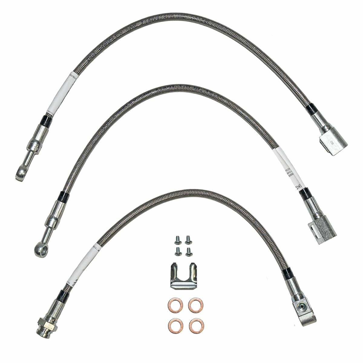 95-01 Jeep Cherokee Brake Line and Hose Kit No ABS Stainless Steel BLH94