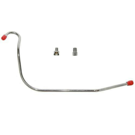 1963-65 Chevrolet Bel Air Pump Carburetor Fuel Line 1/4 Inch Chrome BPC6302CH - Pre-Bent Fuel Lines Car Part People