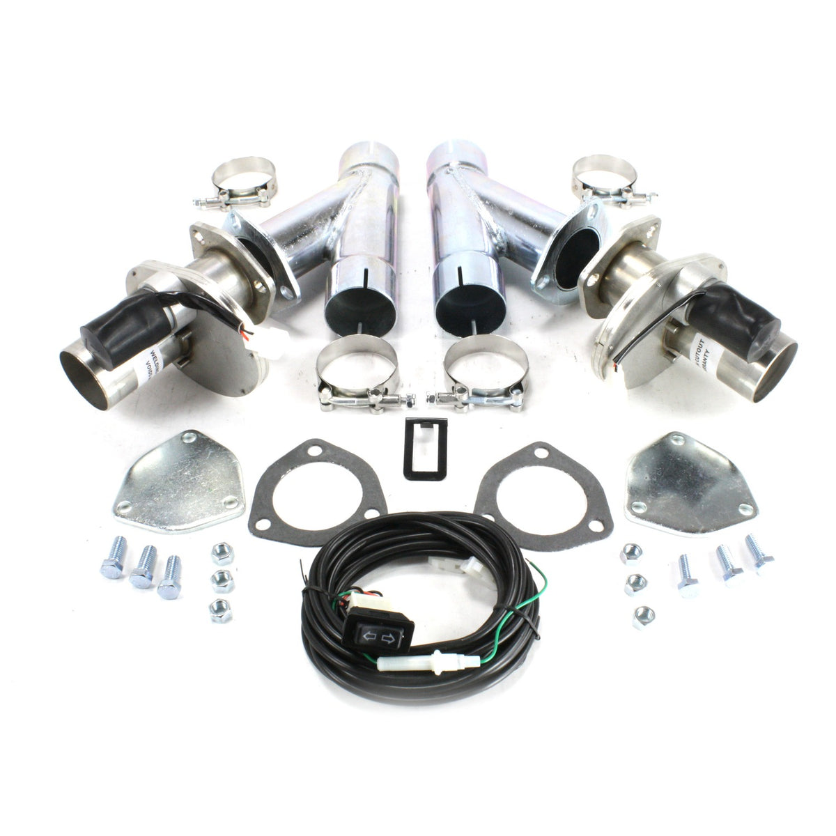 Tri-Y Headers for Electric Cut-Out 2 1/4" Pair with Hook-Up Kit DEC225AK