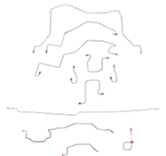 1998 - 2001 Dodge Ram 3500 Complete Brake Line Kit - CBK0040OM - Complete Brake Line Kit Car Part People