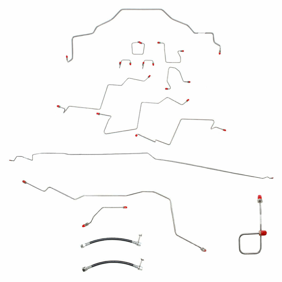 For Dodge Ram 2500 01-02 BrakeLine ShortBed ExtCab AWABS DiscBrake-CBK0057SS-CPP - Complete Brake Line Kit Car Part People