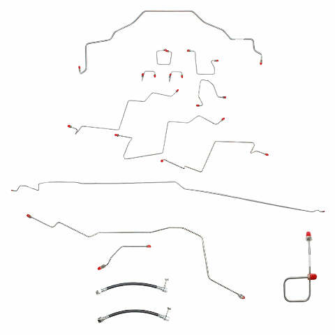 For Dodge Ram 2500 01-02 BrakeLine ShortBed ExtCab AWABS DiscBrake-CBK0057SS-CPP