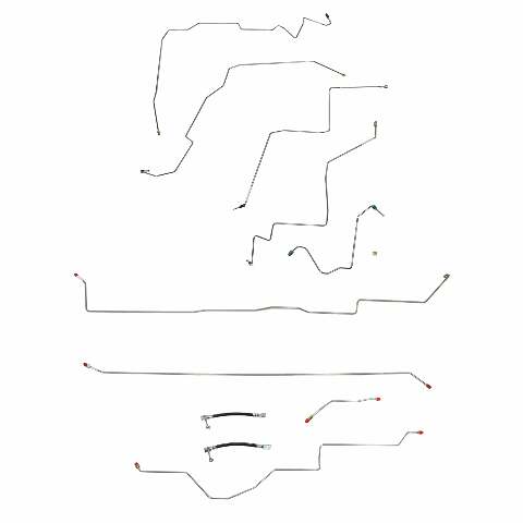 2002-05 Dodge Ram 1500 Brake Line Kit Quad Cab/Short Bed 4x4 RWABS Stainless CBK0059SS