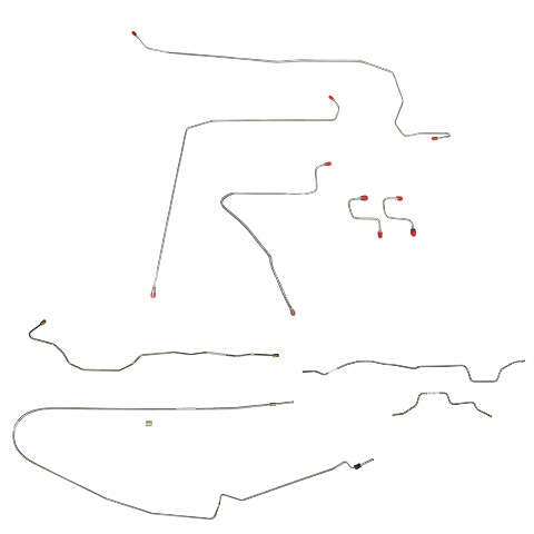 93-95 Jeep Wrangler Brake Line Kit Non ABS