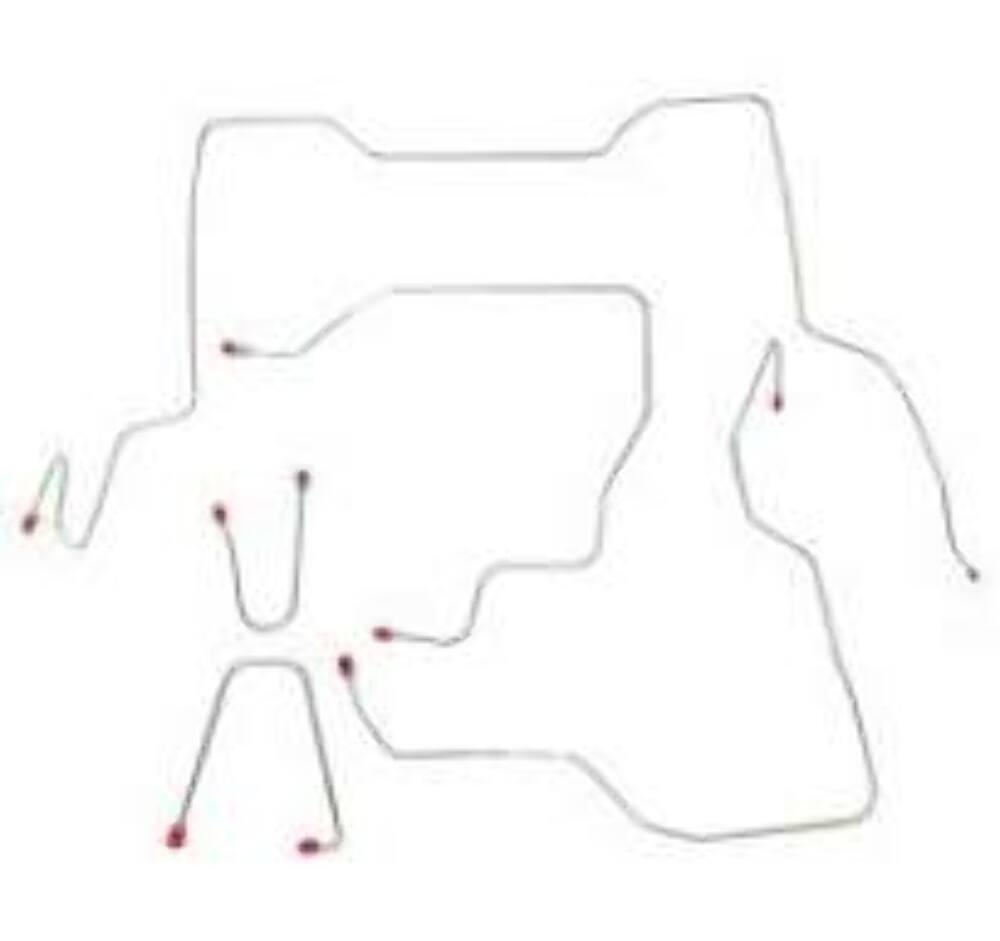95-00 Chevrolet Silverado K2500 Brake Line Kit Ext Cab/Short Bed - Complete Brake Line Kit Car Part People