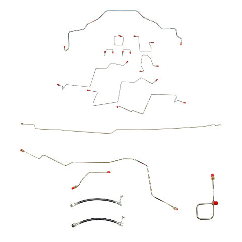 01-02 Dodge Ram 3500 Brake Line Kit 2WD Ext Cab/Long Bed Stainless Steel
