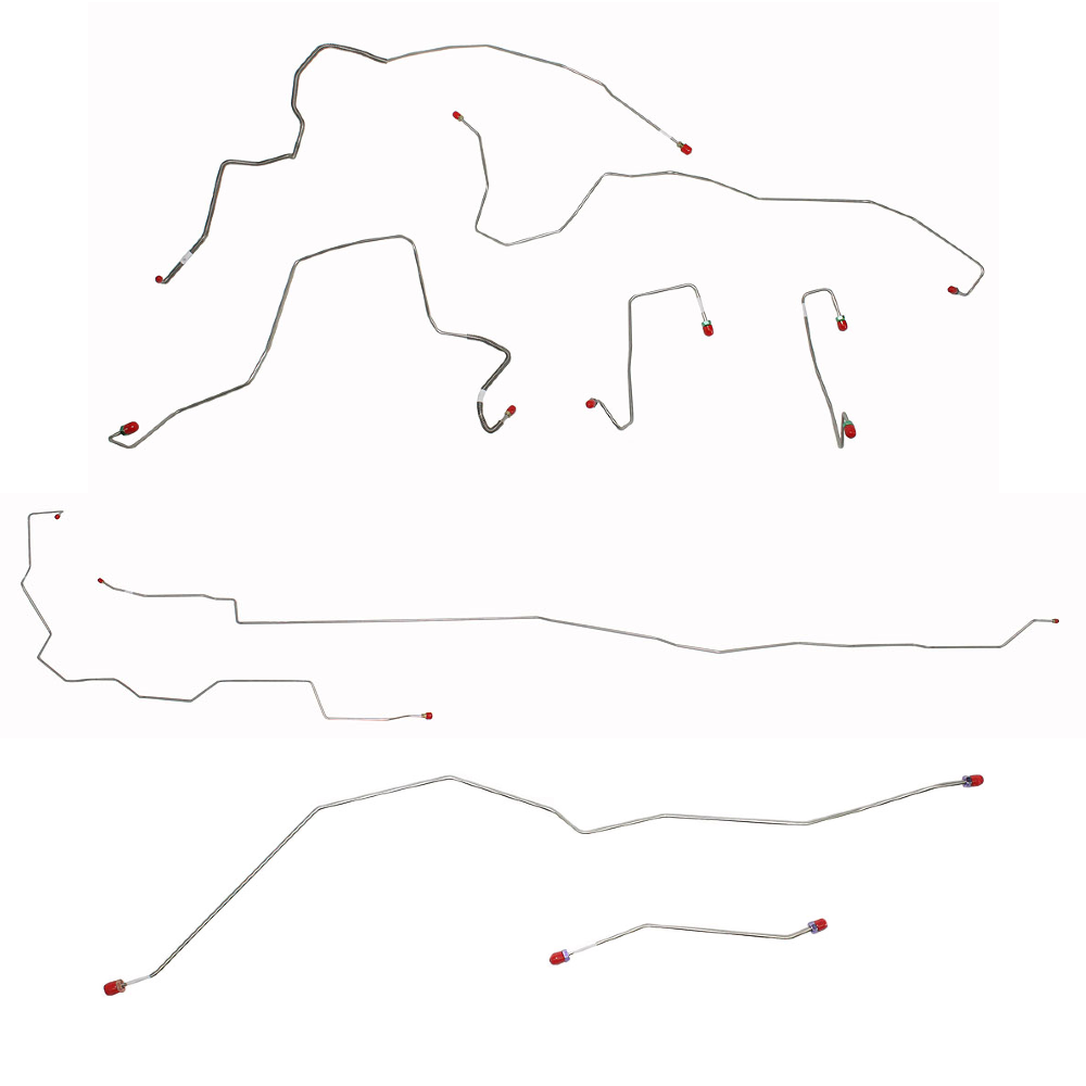 2005-06 Ford F250 SD Complete Brake Line Kit 4WD Ext Cab/Long Bed Stainless CBK0105SS